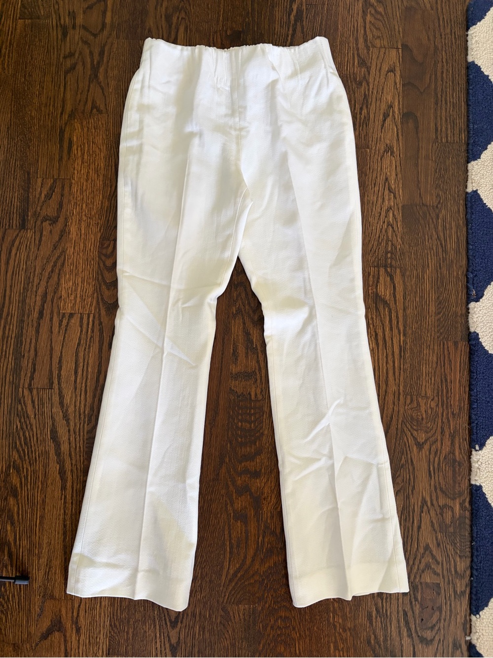 ANN MASHBURN Faye cropped flare pants ivory